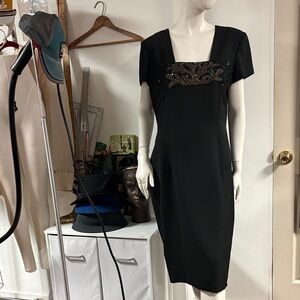 Jack Bryan 90s  Black Dress with Sequin Detail